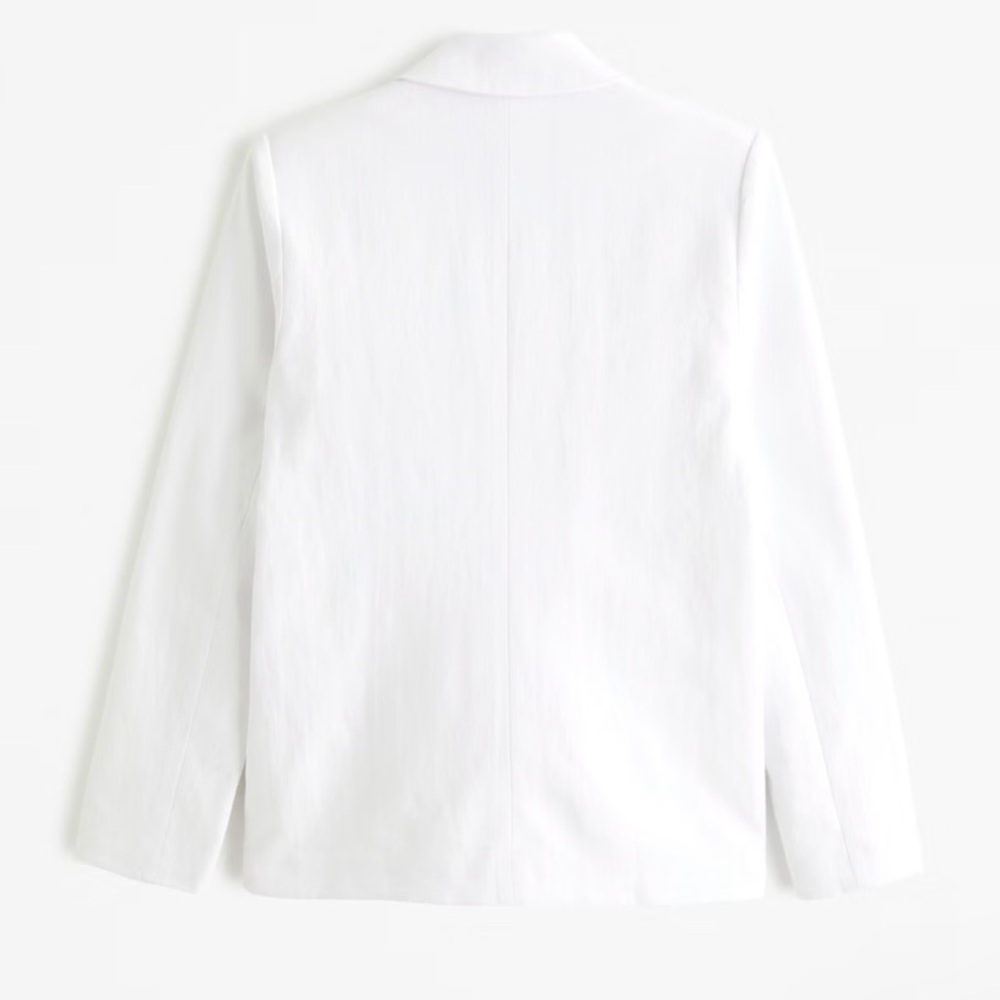 Abercrombie & Fitch Premium White Linen Blazer - Picture 3 of 9